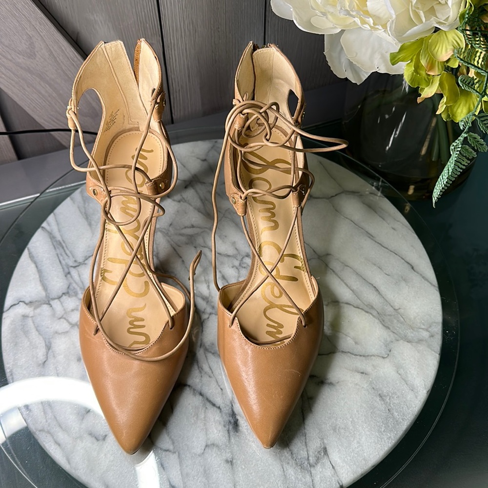 Brand new Sam Edelman tie up lace heels